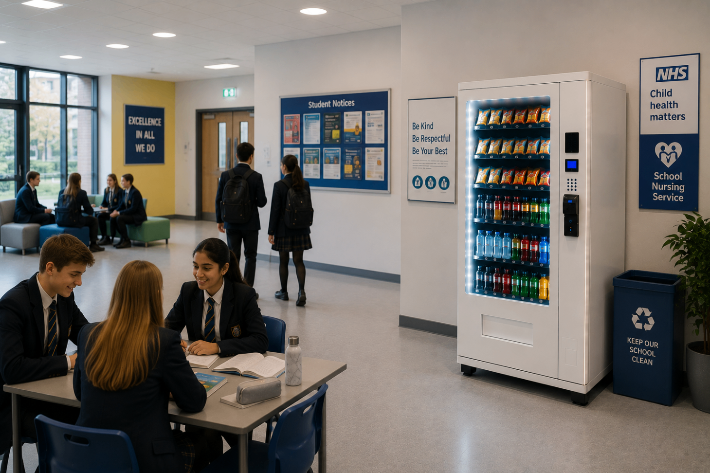Schools environment with premium vending