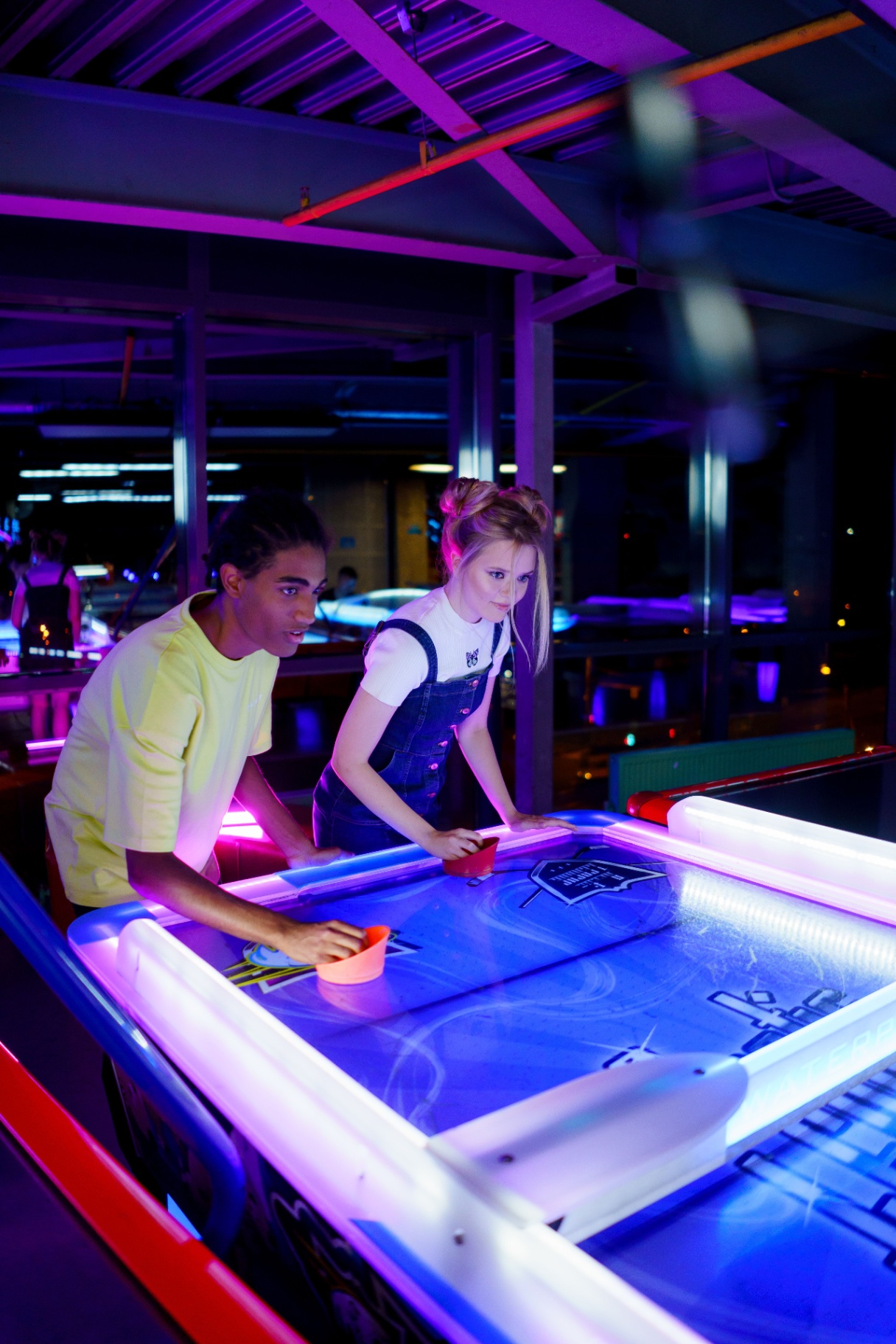 Commercial LED air hockey table