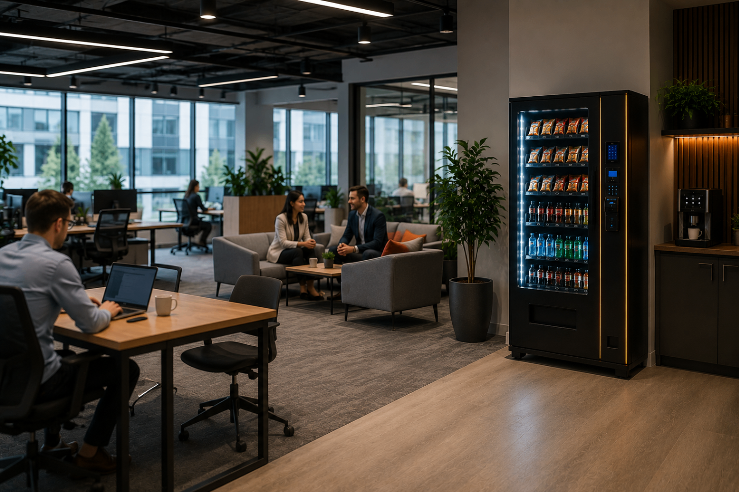 Offices environment with premium vending