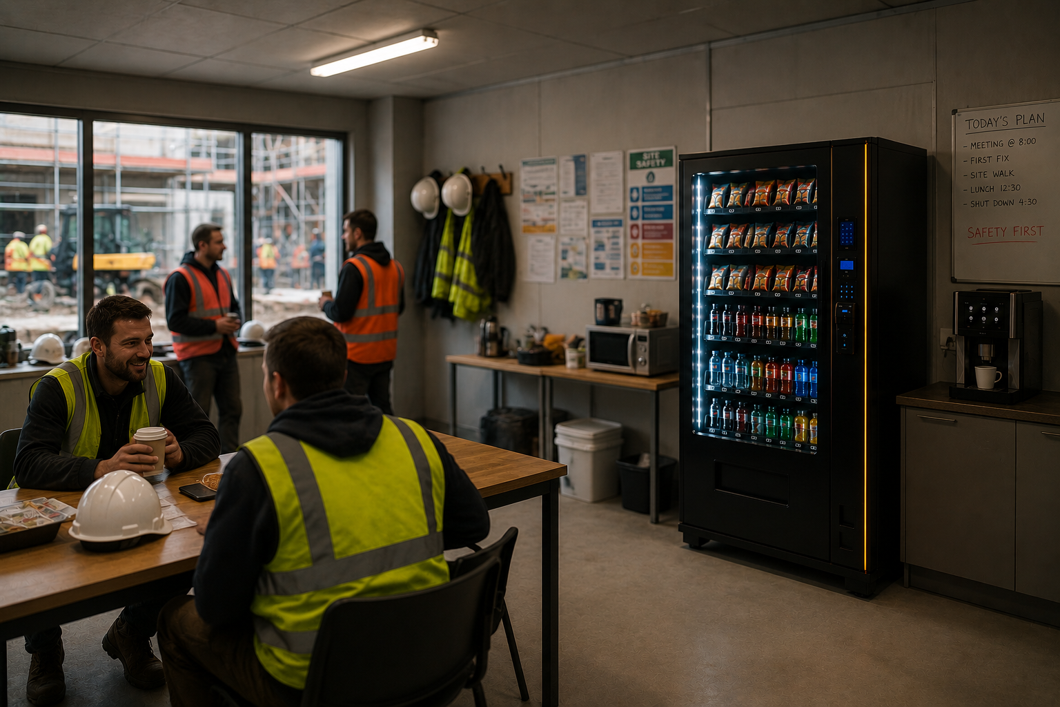 Construction Sites environment with premium vending